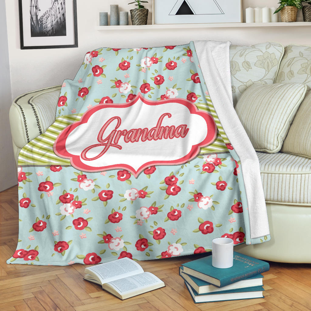 Grandma Floral Premium Blanket