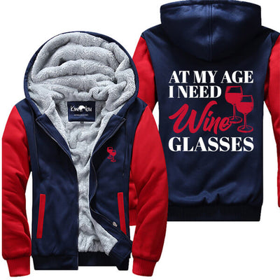 At My Age I Need Wine Glasses Jacket