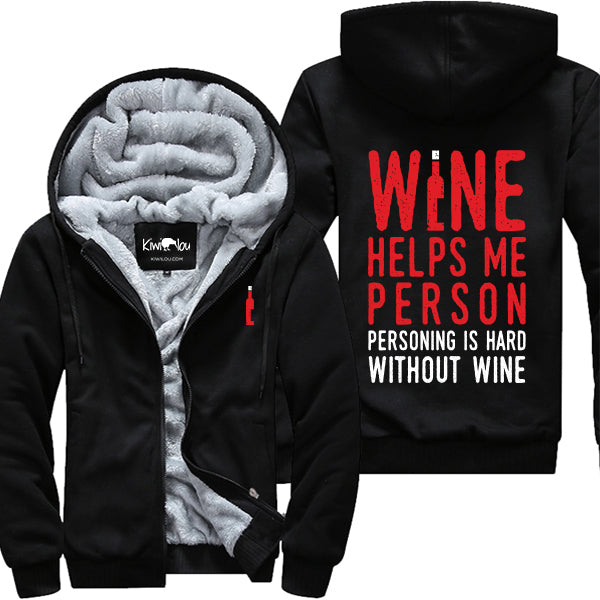 Wine Helps Me Person Jacket