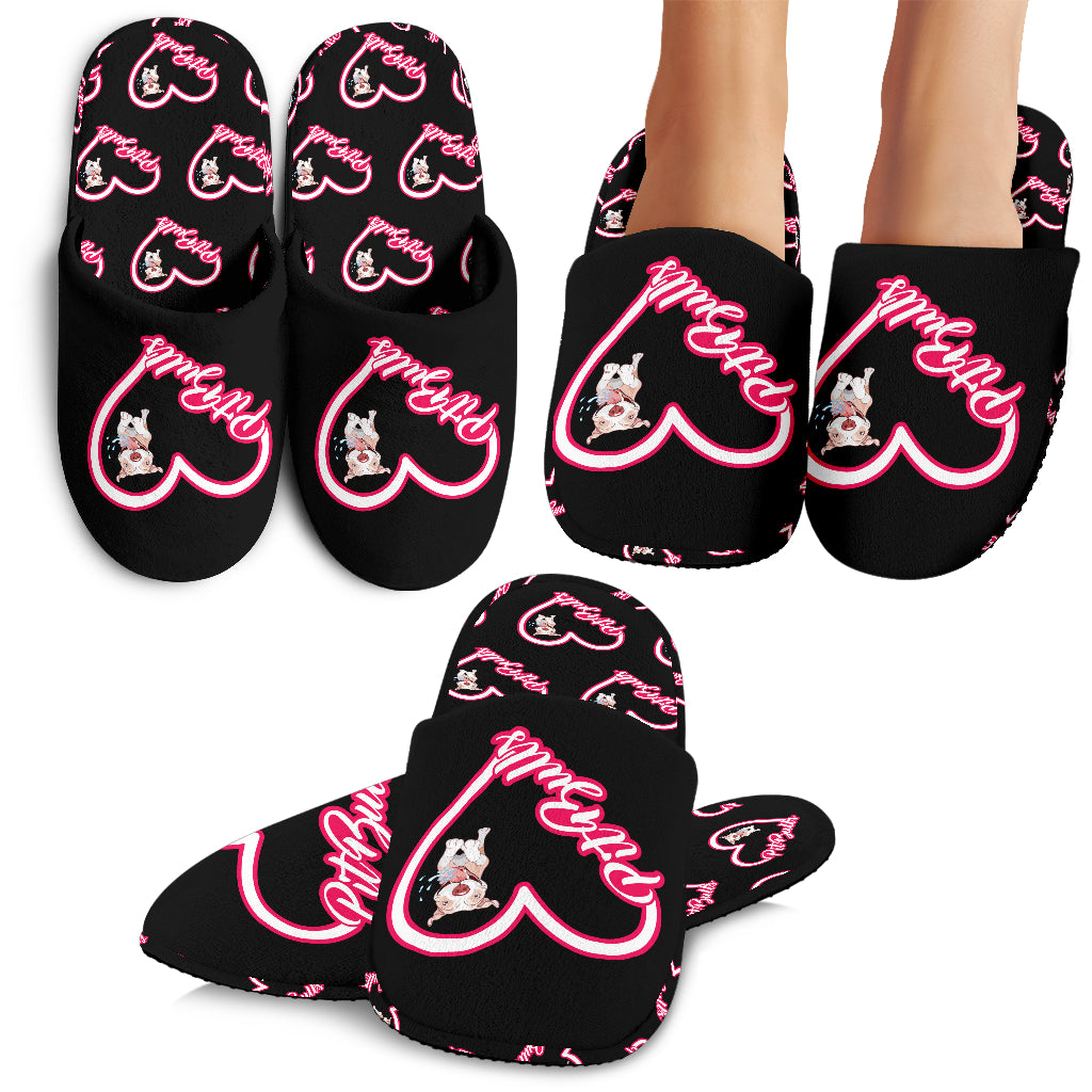 Heart Pit Bulls Slippers