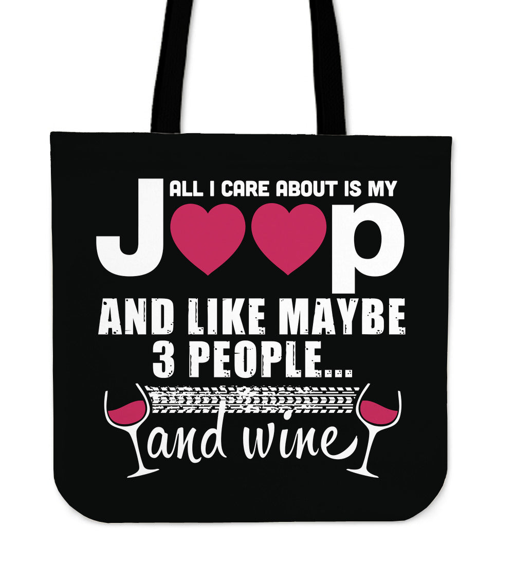 Jeep And Wine - Tote Bag