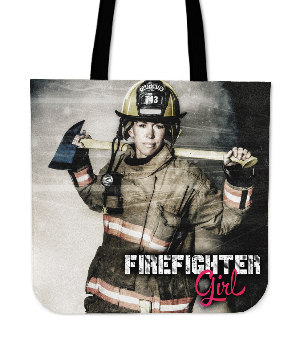 Firefighter Girl Tote Bag