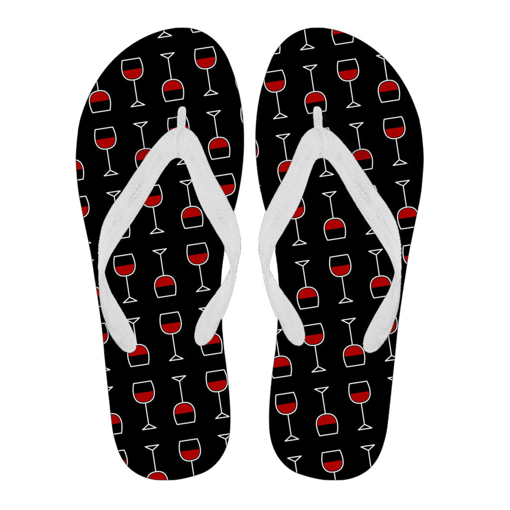 Wine Pattern Flip Flops