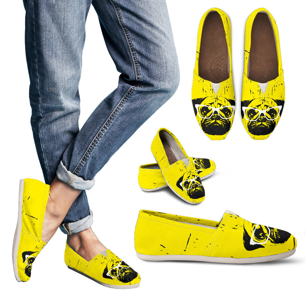 Yellow Pug Women's Casual Shoes