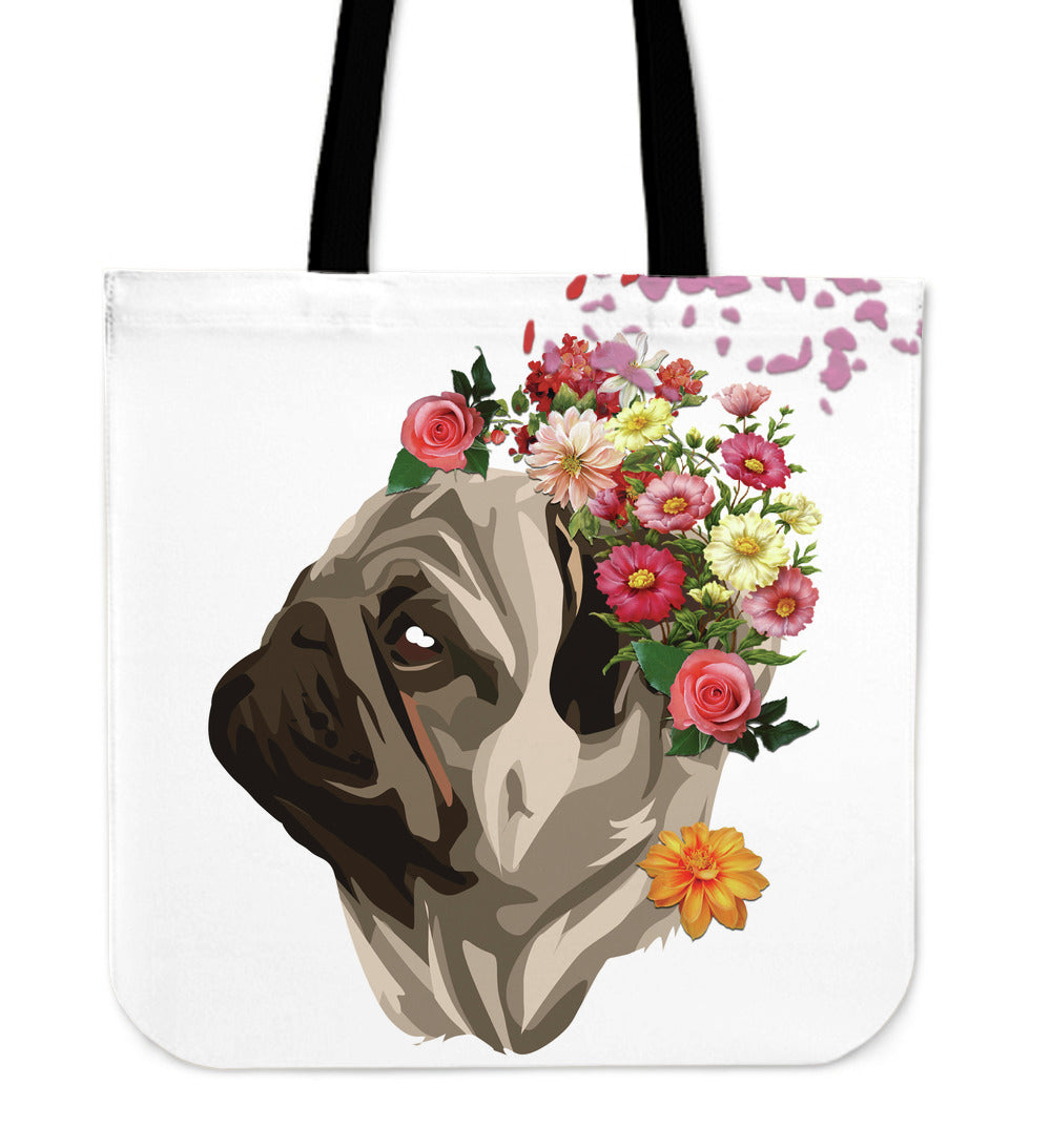 Flowery Pug - Tote Bag