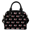 MILF Black Shoulder Handbag