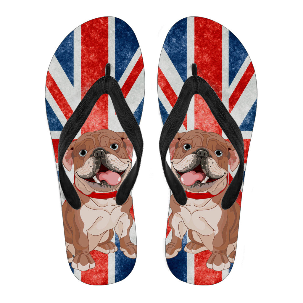 English Bulldog Women's Flip Flops - bulldog bestseller
