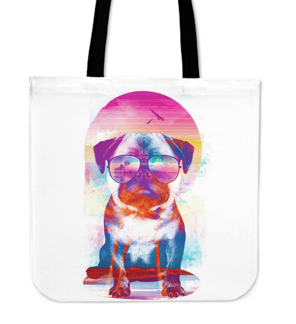 Summer Pug Tote Bag