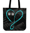 Heart Infinity Barbell Tote Bag