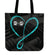 Heart Infinity Barbell Tote Bag
