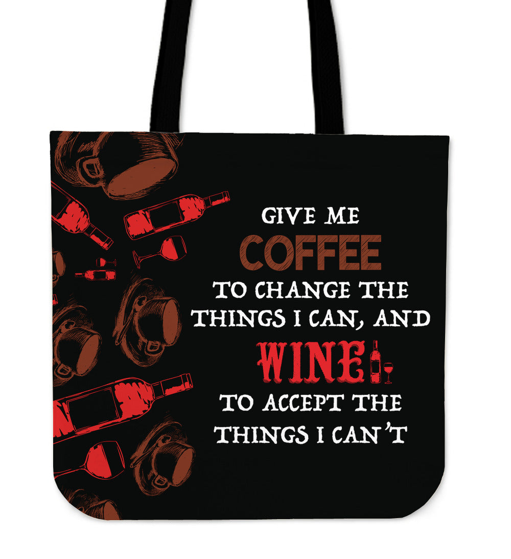 Give Me Coffee and Wine Tote Bag - wine bestseller