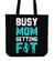 Busy Mom Getting Fit Tote Bag