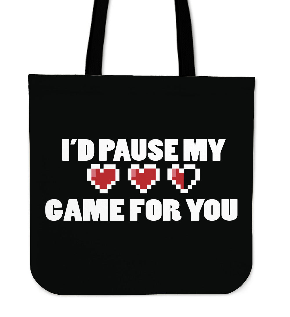 Pause My Game Tote Bag