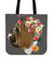 Flowery Bulldog - Tote Bag