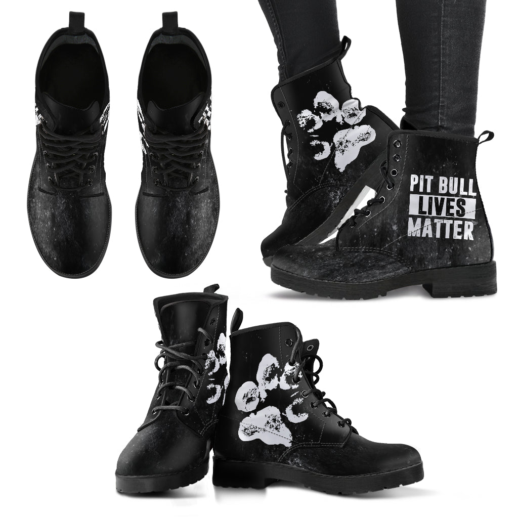 Pit Bull Lives Matter Women's Leather Boots