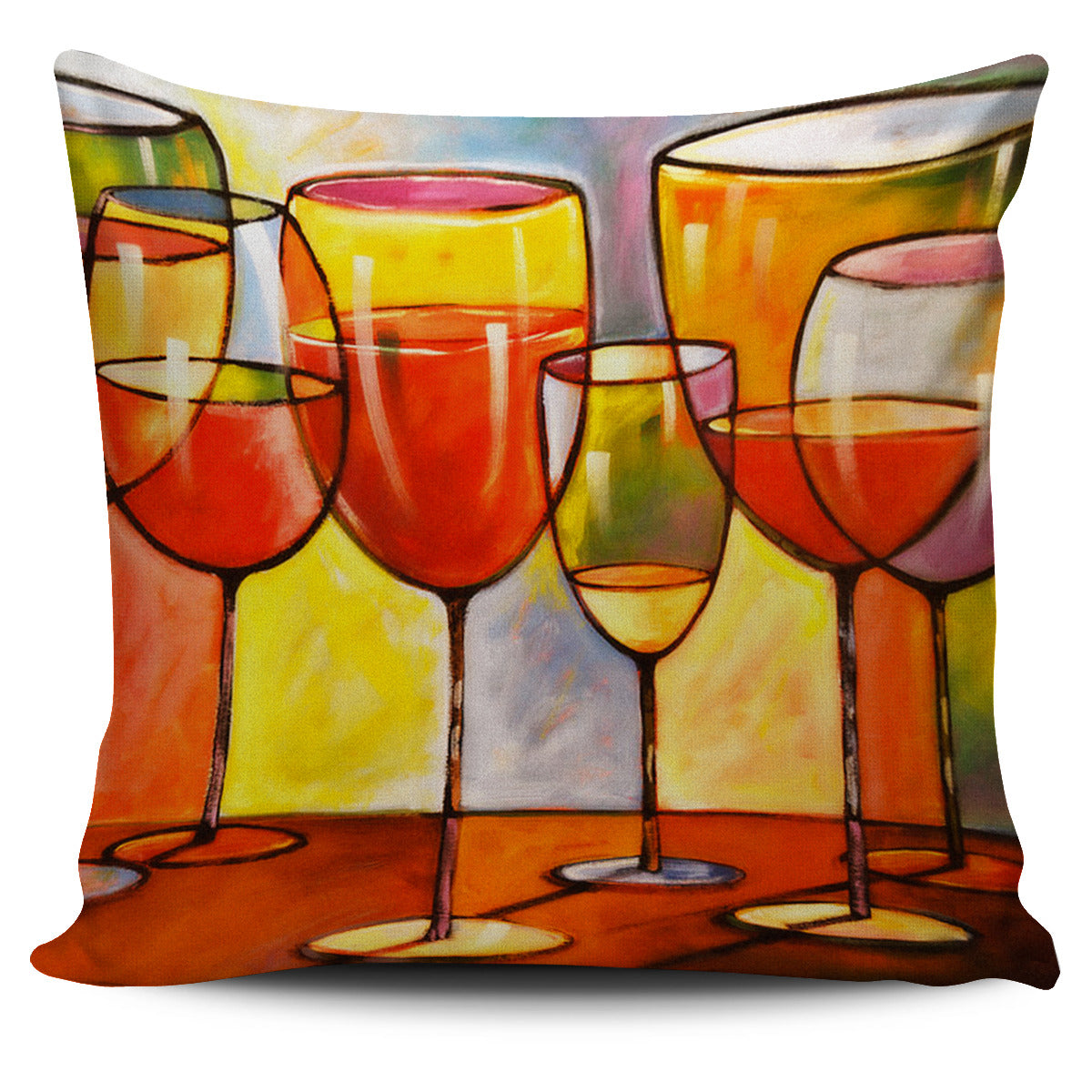 Wine Painting Pillow Cover