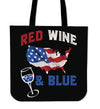 Red Wine And Blue Tote Bag