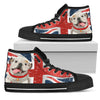 English Bulldog High Tops Shoes