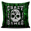 Crazy Gamer Pillow Cover