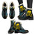Skull Mechanic Mens Faux Fur Leather Boots