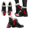 Pitbull Hearts Womens Faux Fur Leather Boots