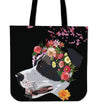 Flowery Pitbull -Tote Bag