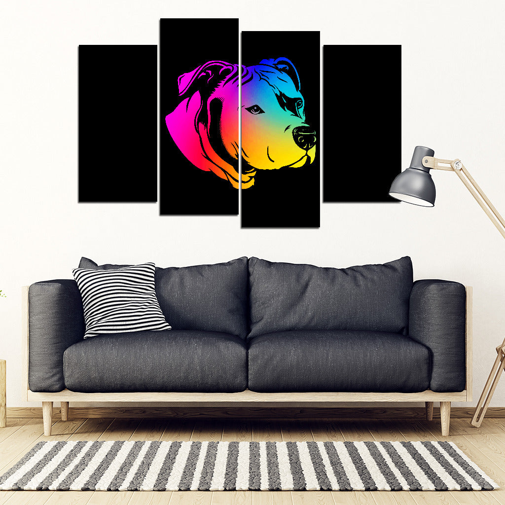 Rainbow Pit 4 Piece Framed Canvas