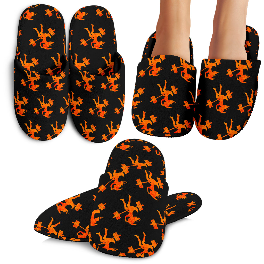 Barbell Witch Womens Slippers