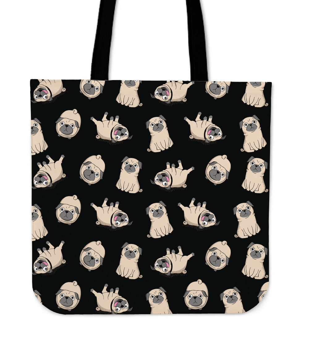 Cute Pug Pattern Tote Bag - pug bestseller
