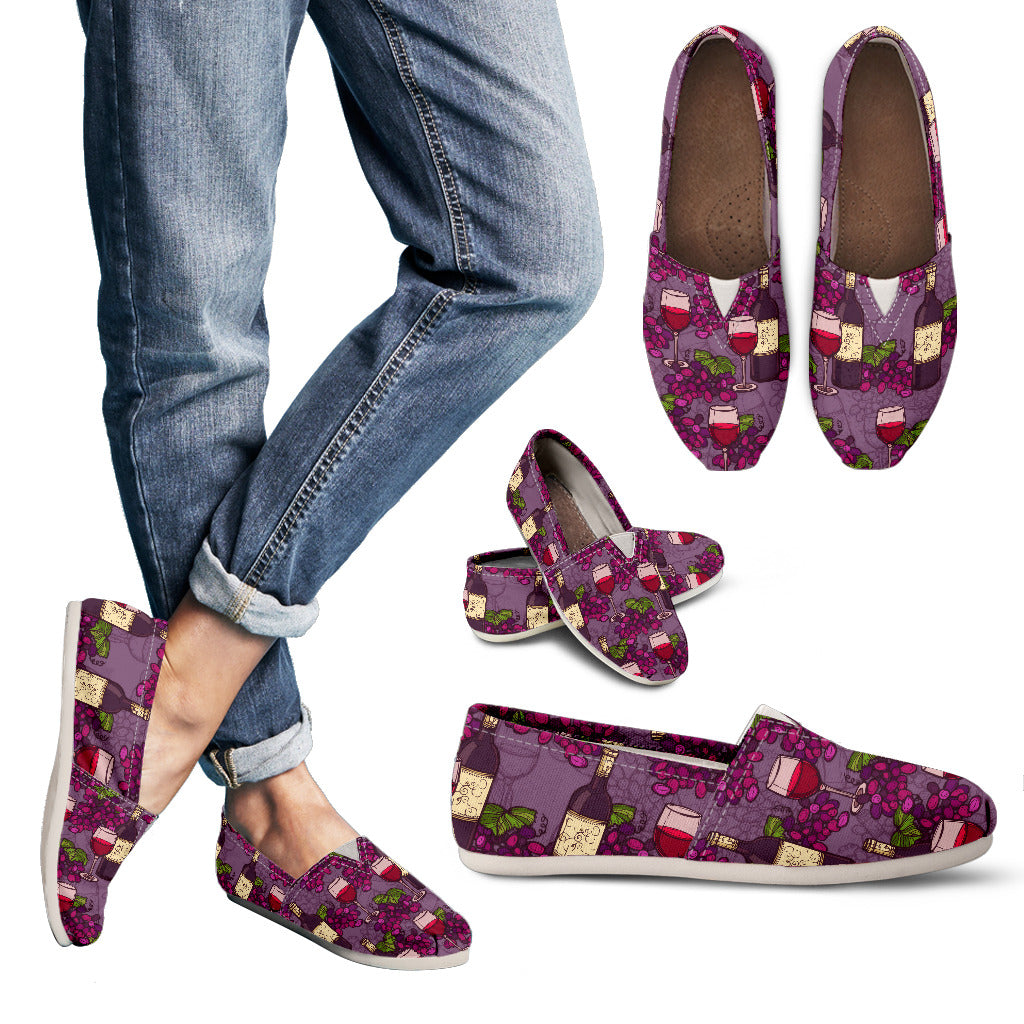 Wine and Grapes Women's Casual Shoes