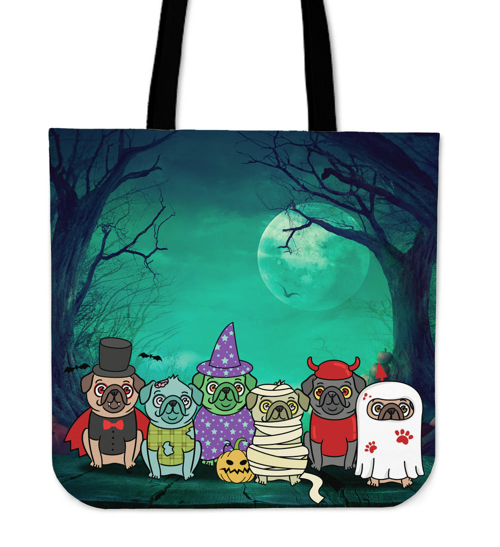 Halloween Pugs Tote Bag