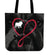 Heart Infinity Bulldog Tote Bag