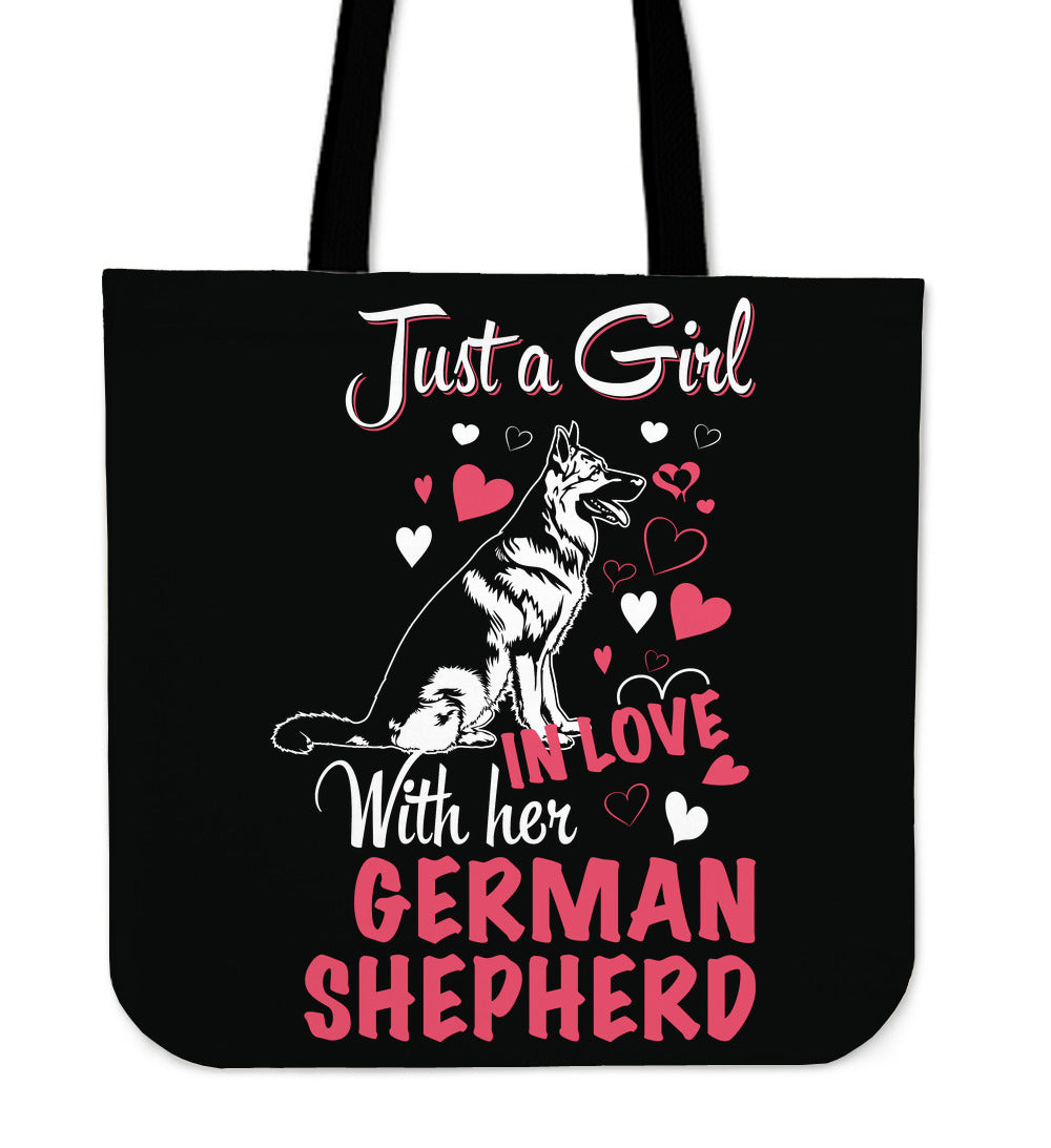 Just A Girl in Love With Her German Shepherd Tote Bag