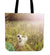 Pit Bull In Field Tote Bag