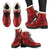Wine and Cheese Drawing Womens Faux Fur Leather Boots