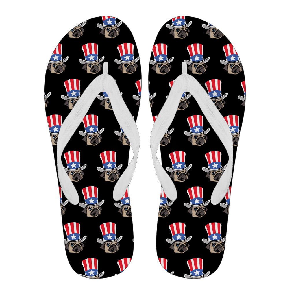 American Pug Flip Flops