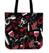 Wine Grunge Tote Bag