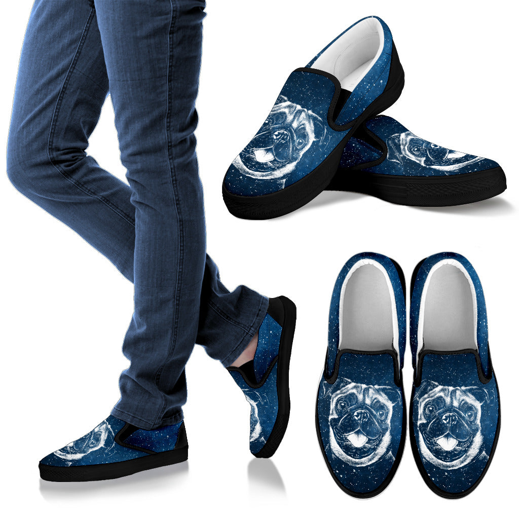 Dreamy Pug Slip Ons