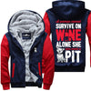 A Woman Cannot Survive On Wine Alone Pit Jacket