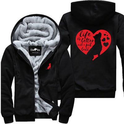 Life Is Better With A Pit Heart Jacket