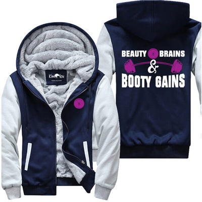 Beauty Brains Booty Gains Jacket