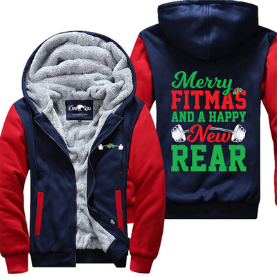 Merry Fitmas Happy New Rear Jacket