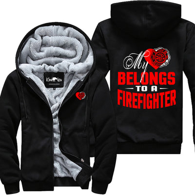Heart Belongs to Firefighter (Red) Jacket