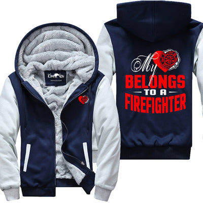 Heart Belongs to Firefighter (Red) Jacket