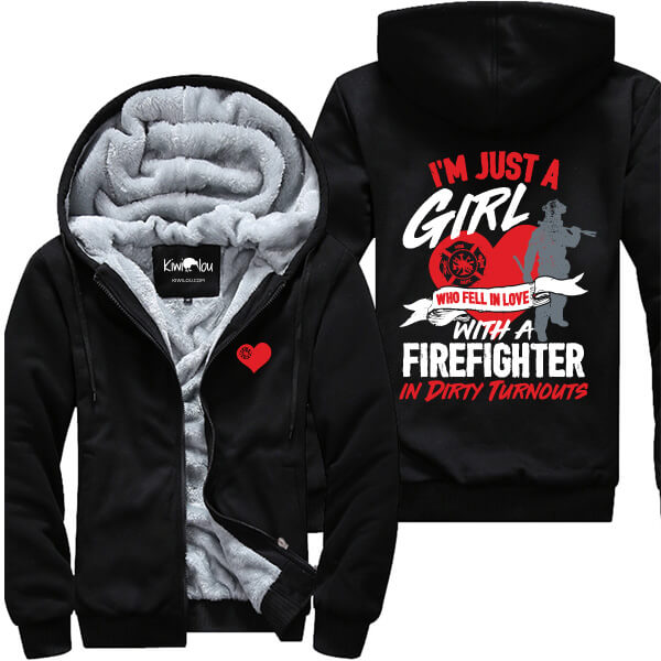 Just A Girl Fell in Love Firefighter Dirty Turnouts Jacket