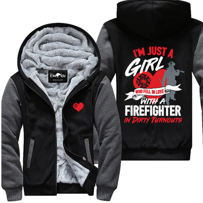 Just A Girl Fell in Love Firefighter Dirty Turnouts Jacket