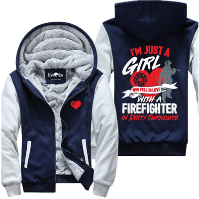 Just A Girl Fell in Love Firefighter Dirty Turnouts Jacket