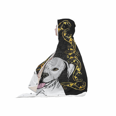 Pitbull Abstract Hooded Blanket