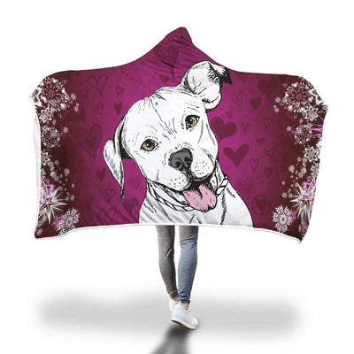 Cute Pitbull Hooded Blanket