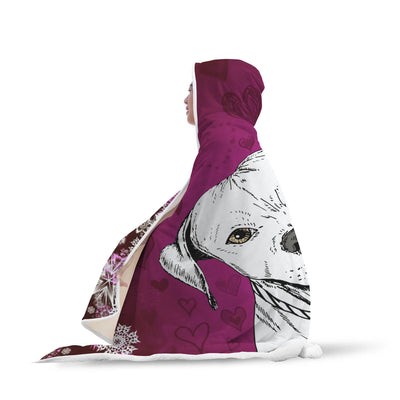 Cute Pitbull Hooded Blanket